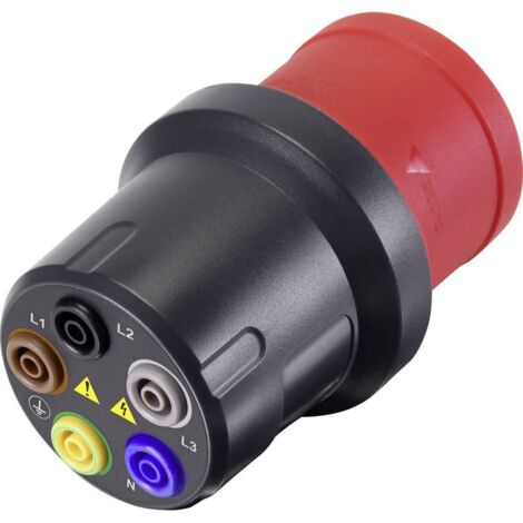 VOLTCRAFT VMA-3L 32 Adaptateur de mesure mâle CEE 32 A 5 pôles - femelle 4 mm gris foncé, rouge (1/4)
