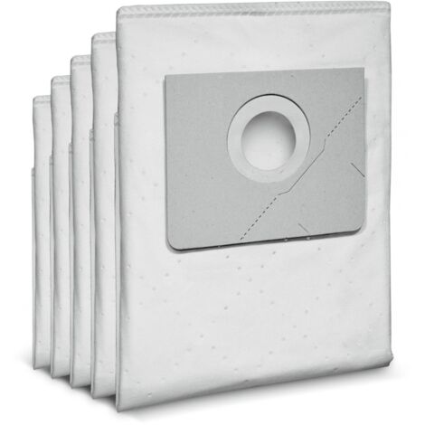 Kärcher – Lot de 5 sacs filtrants non tissés pour aspirateurs NT 22/1 – Microfibre souple – Filtration efficace – Usage sec uniquement