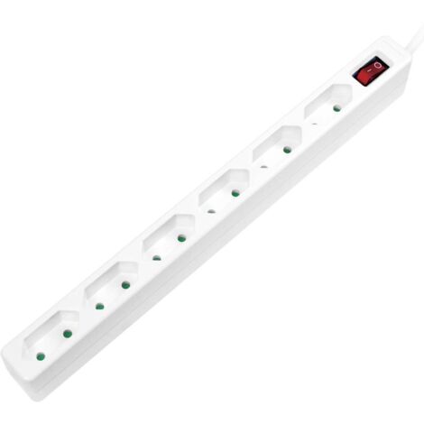 Bloc multiprise avec interrupteur LogiLink LPS232 x6 blanc contact de protection 1 pc(s) C093411 (1/3)