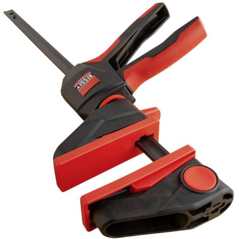 Bessey – Serre-joint à une main 600 mm – Force de serrage 1400 N – Empattement 80 mm – Pour bois dur et teck – Utilisation ergonomique (1/10)