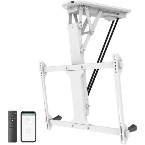 Support TV plafond motorisé inclinable 81-178 cm – HL44MWL – Télécommande sans fil – Application mobile – Charge max 35 kg – My Wall - R727512