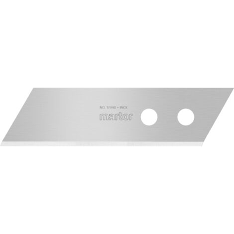 Couteau de sécurité SECUNORM PRO 40, Désignation : Lame de rechange inoxydable, paquet de 10, Dimensions 60 x 19 x 0,63 mm