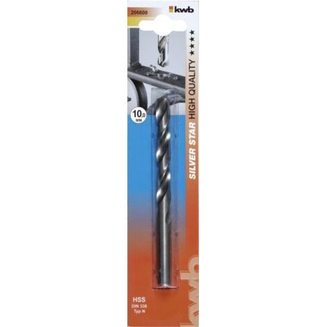 kwb 206600 HSS Foret pour le métal 10 mm Longueur totale 133 mm DIN 338 tige cylindrique 1 pc(s) (1/7)
