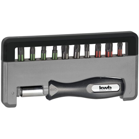 KWB HOUSSE BOÎTE À EMBOUTS TORSION 12 PIÈCES 152010 (PH, PZ, TORX, EN ACIER TQ60), 0 W 0 V (1/5)