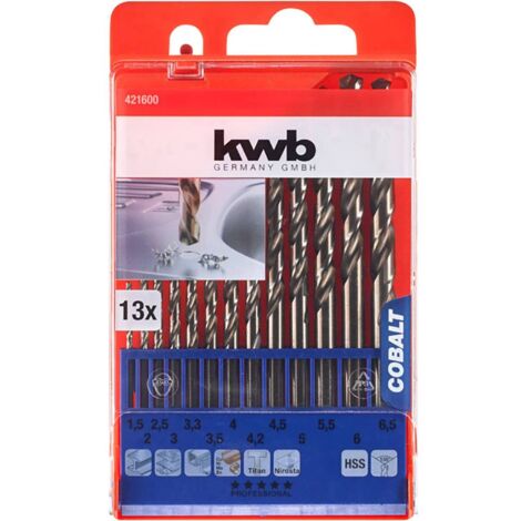 kwb 421600 HSS-Co Jeu de forets pour le métal 13 pièces M35 DIN 338 tige cylindrique 1 pc(s)