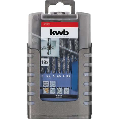 kwb 421920 HSS Jeu de forets pour le métal 19 pièces DIN 338 tige cylindrique 1 pc(s)