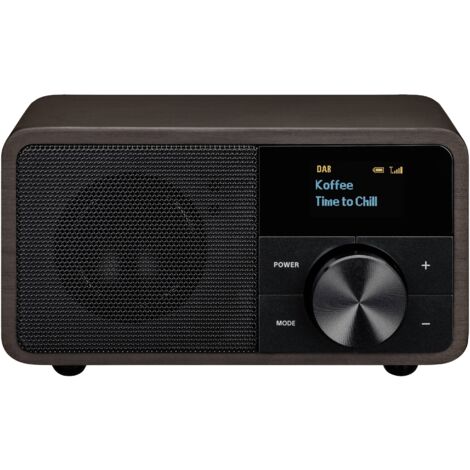 Sangean Genuine Mini DDR-7 Radio de table DAB+, FM AUX, Bluetooth marron foncé R165711 (1/5)