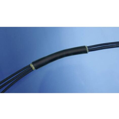 Hongshang H-5(3X)-F 6/2 Gaine thermorétractable avec colle noir 6 mm 2 mm Taux de retreint:3:1 1.22 m (1/2)