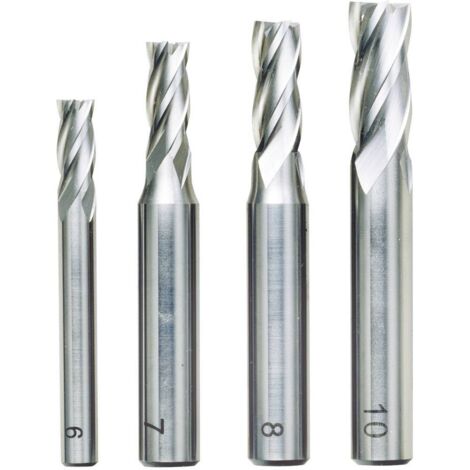 Proxxon – Kit de fraises HSS 4 pièces – Diamètre de tige 6-10 mm – Pour bois dur et teck – Coupe nette sans éclat (1/4)