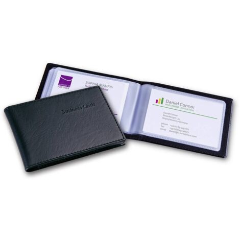 Étui à Cartes De Visite SIGEL - Transparent Et Mat - Capacité 15 Cartes Format Standard - Design Plat Et Léger