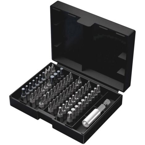 Jeu d'embouts 61 pièces – Embouts Wera Bit-Safe 61 Universal – Support universel avec douille en acier inoxydable – Pour vis à six pans creux