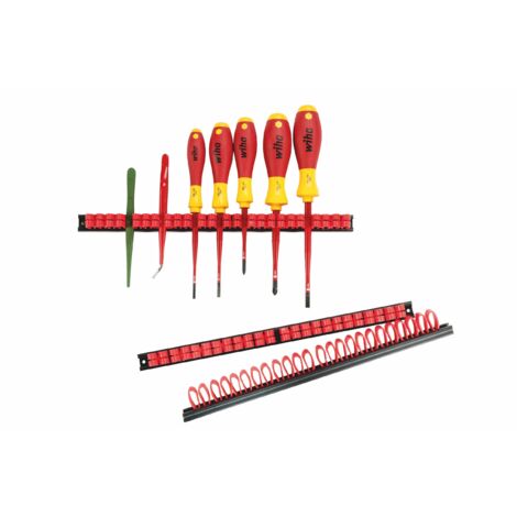 Support pour outils noir/rouge – Barre aimantée pour outils – Pour fixation sur surfaces métalliques – Usage professionnel – Parat (1/5)