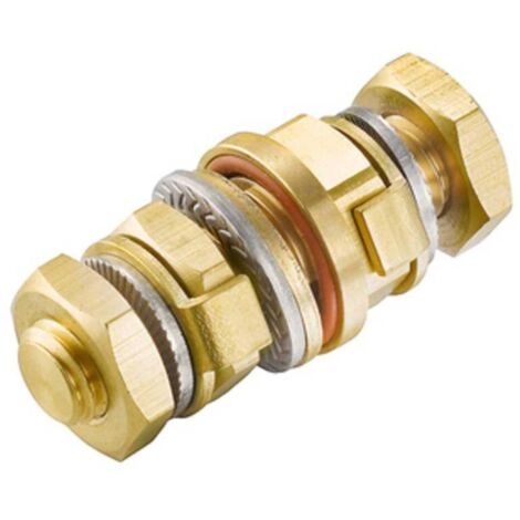 Weidmüller PEBZ M10 KTB BR SET Boulon de mise à la terre laiton argent (Ø x L) 21 mm x 48.5 mm 1 pc(s) (1/2)
