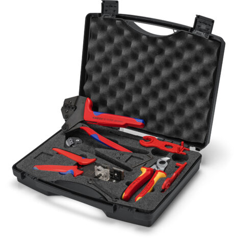 KNIPEX 97 91 04 V02 Jeux d’outils pour les installations photovoltaïques pour connecteurs solaires MC4® (Multi-Contact) 7 outils