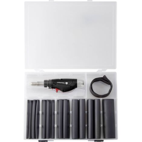 TOOLCRAFT TC-HSK-27 Kit de tourillonnage, SET de gaines thermorétractables avec mini-brûleur à gaz chaud 1300 °C. (1/5)