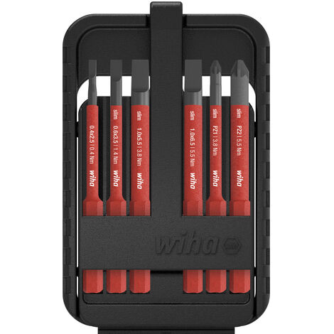 Trousse outils VDE slimBit electric PZ fente 6- Unités Wiha