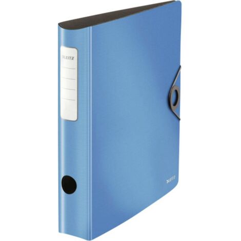 Classeur Leitz Solid Format A4 - Couverture Blanche Anti-poussière - Avec étiquette Interchangeable Et élastique