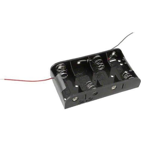 MPD BH4CW Support de pile 4x LR14 (C) raccordement par fils (L x l x H) 106 x 58 x 23 mm
