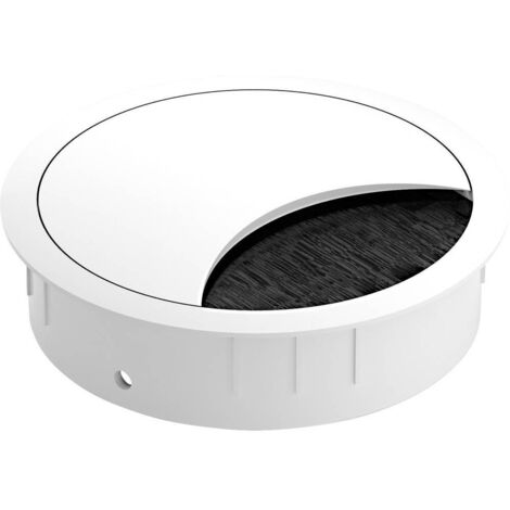 Passe-câble rond 80 mm en zinc moulé sous pression – Couvercle verrouillable sur 4 positions – Joint balai noir – 1 pc – Bachmann (1/3)