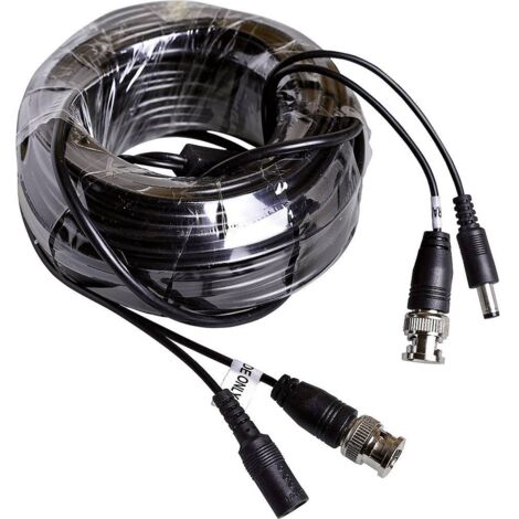 m-e modern-electronics 55323 caméra, vidéo, alimentation Câble de liaison 30.00 m noir (1/3)
