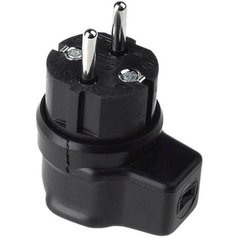 Bachmann 740.017 Fiche électrique mâle avec terre Tout caoutchouc 250 V noir IP44 C207781 (1/3)