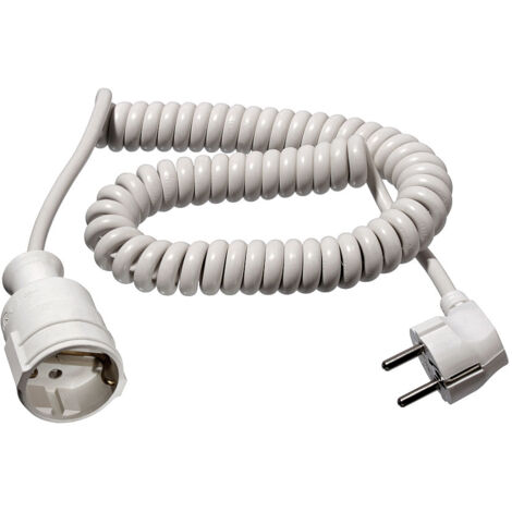Zenitech Stromkabel H05VV-F 3G2,5mm² Weiß – 5m Länge, Für Elektrogeräte Im Innenbereich