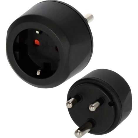 Adaptateur De Voyage Brennenstuhl - Pour Prises US/Canada Vers Prises Européennes (Allemandes) - 15A Max, Noir