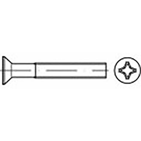 TOOLCRAFT TO-6863112 Vis à tête fraisée M3 6 mm cruciforme DIN 965 acier galvanisé 200 pc(s) (1/2)