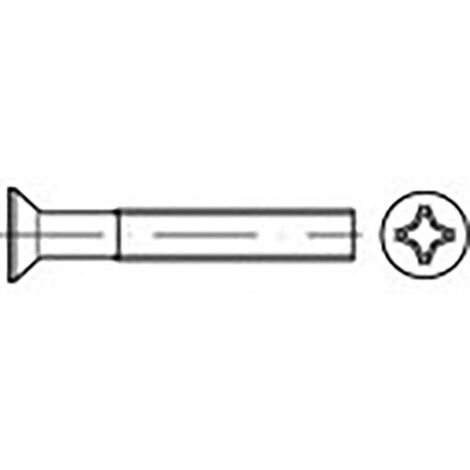TOOLCRAFT TO-6863127 Vis à tête fraisée M3 16 mm cruciforme DIN 965 acier galvanisé 200 pc(s) (1/2)