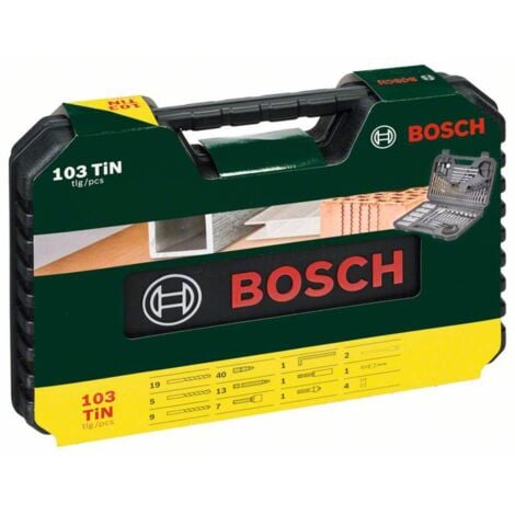 Bosch Accessories 2607017367 V-LINE TiN 103 pièces Assortiment de forets et d'embouts