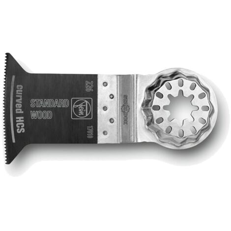 Fein – Lame d'outil multifonction courbée 50 mm – HCS pour bois, plastique et placoplâtre – Emmanchement Starlock – Coupe nette sur surfaces lisses - FEIN 1 X E (1/5)