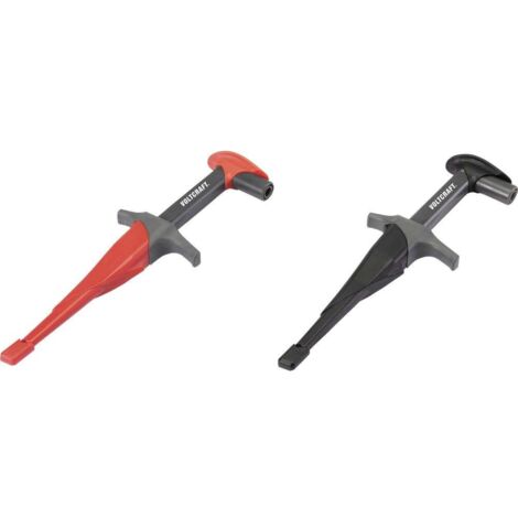 VOLTCRAFT MSK-115 Jeu de pinces crocodiles de sécurité femelle 4 mm CAT III 1000 V, CAT IV 600 V noi (1/5)