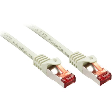 LINDY 47341 RJ45 Câble réseau, câble patch CAT 6 S/FTP 0.50 m gris 1 pc(s)
