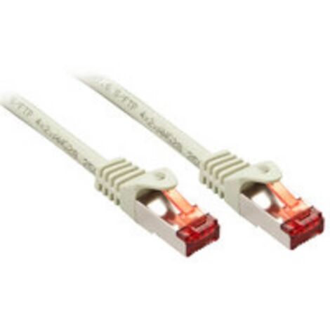 LINDY 47341 RJ45 Câble réseau, câble patch CAT 6 S/FTP 0.50 m gris 1 pc(s)