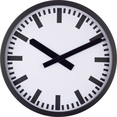 Horloge radiopilotée EUROTIME 59540-05 35 cm x 35 mm x 5 cm noir (mat) radiopiloté(e) 1 pc(s) (1/2)