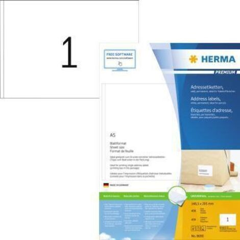 Herma 8690 Etiquette pour adresse 148.5 x 205 mm papier blanc 400 pc(s) imprimante à jet d'encre, imprimante laser, imp (1/5)