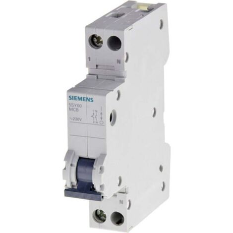 Siemens 5SL60166 5SL6016-6 Disjoncteur B/6 kA 1 pôle 16 A 230 V (1/2)