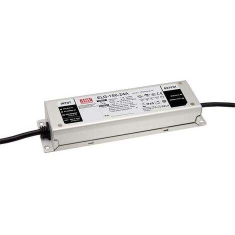 Mean Well ELG-150-24AB-3Y Driver de LED à tension constante 150 W 3.2 - 6.25 A 21.6 - 26.4 V/DC fonction dimmeur 3 en 1, montage sur des surfaces inf Q928722 (1/4)