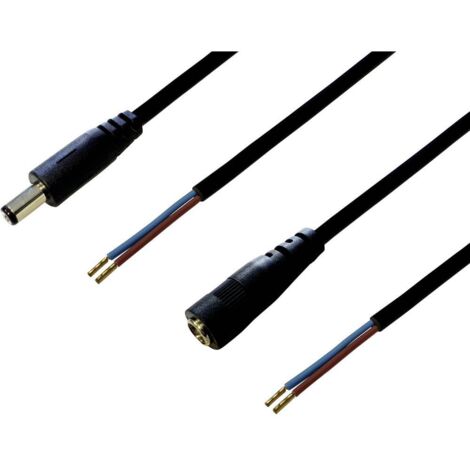 BKL Electronic 075215 Câble de raccordement basse tension DC femelle, DC mâle - extrémité(s) ouverte(s) 5.50 mm 2.10 mm (1/2)