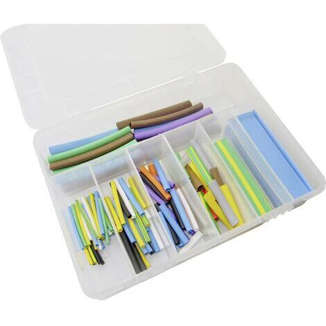 Hongshang 10194 Assortiment de gaines thermorétractables multicolore Taux de retreint:2:1 127 parties (1/2)