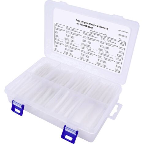 ASSORTIMENT DE GAINES THERMORÉTRACTABLES 3:1 TRU COMPONENTS TRANSPARENT 300 PARTIES (1/2)