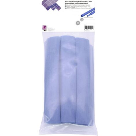 TRU COMPONENTS T1902CA038 Assortiment de gaines thermorétractables bleu 12 mm 4 mm Taux de retreint:3:1 15 pc(s) (1/3)