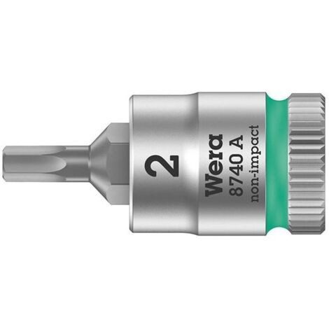 Wera 8740 A 05003330001 6 pans intérieurs Douille-embout 2 mm 1/4 (6.3 mm)