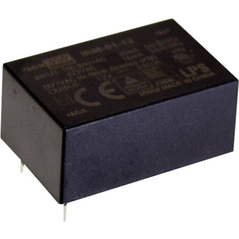 MEAN WELL IRM-01-12 Alimentation CA/CC pour circuits imprimés 12 V/DC 83 mA 1 W D920191 (1/2)