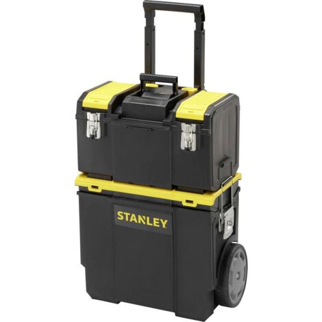 Stanley – Servante d'atelier roulante 3 en 1 – Boîte à outils détachable avec 2 organiseurs – Charge maximale 150kg – Roues larges 7’