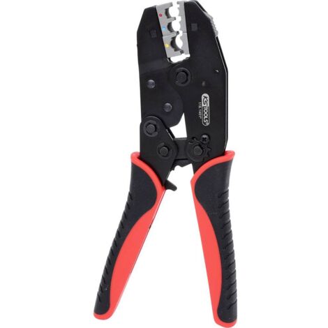 Ks Tools – Pince à sertir cosse isolée 220mm – Acier bruni – Sertissage précis avec verrou de sécurité – Pour conducteurs 0.5 à 6.0 mm²