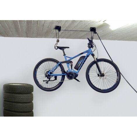 UlisemLève-vélo De Plafond, Capacité De Charge De 57 Kg, Avec Crochet Universel Avec Frein A Cable Traction Par Cable Kayak Leve Velo Noir 89020090