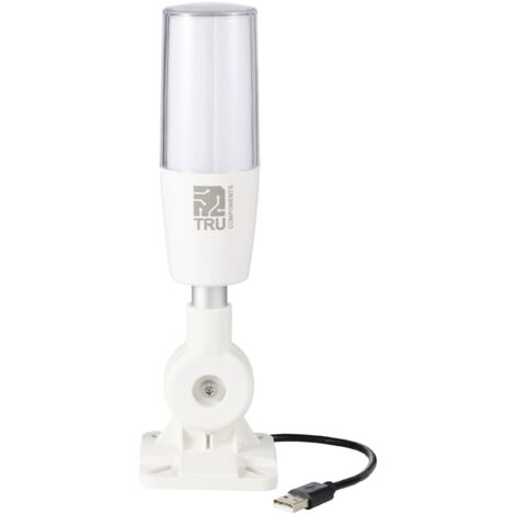 TRU COMPONENTS TC-ONN-M4T-USB Colonne de signalisation avec sirène LED rouge, jaune, vert, bleu, blanc, cyan, magenta 1 (1/4)