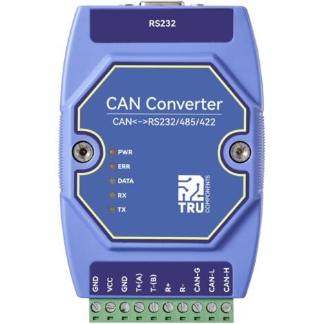TRU COMPONENTS TC-ECAN-401 Module multifonction Modbus-RTU, Bus CAN, RS-485, RS-422, RS-232 12 V/DC, 24 V/DC 1 pc(s) R421992 (1/5)