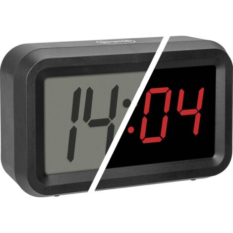 TFA Dostmann 60.2038.01 à quartz Réveil noir Heures de réveil 1 grand écran (1/5)